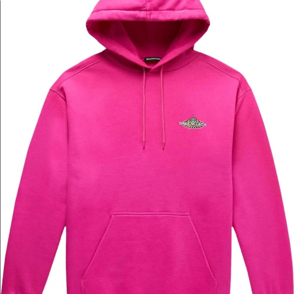 Balenciaga Bonjour Pink Hoodie size L